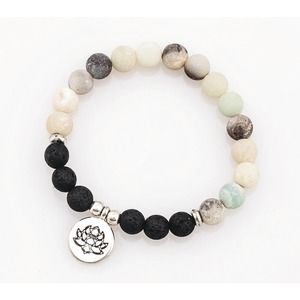 Amazonite Lava Diffuser Bracelet